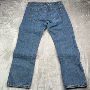 Quiksilver Waterman Collection Jeans Mens 36 Blue Skateboard Straight Leg Denim